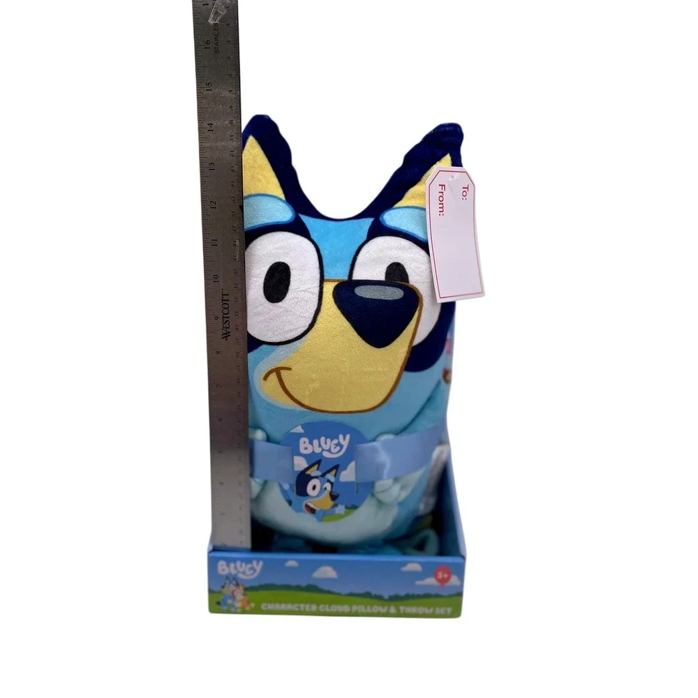 Bluey Character Cloud Pillow and Throw Set Blue Fleece Blanket 40x50 Northwest
